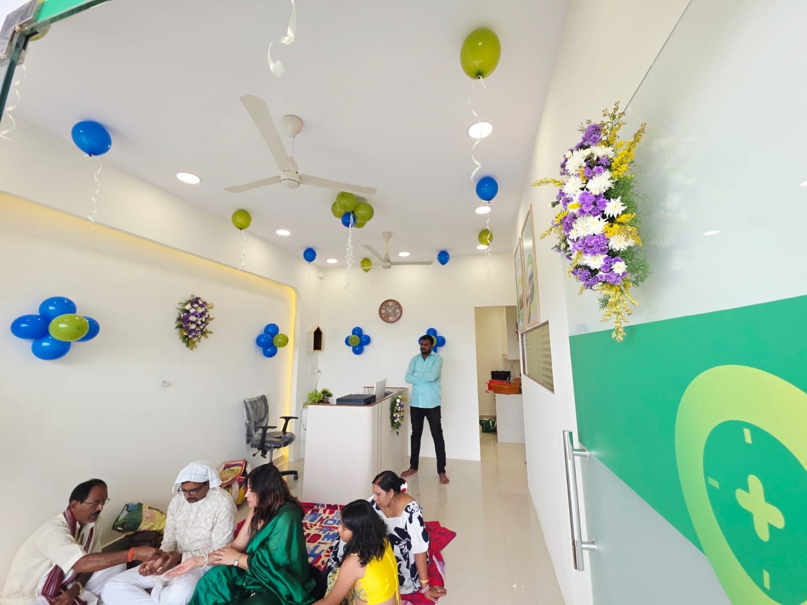 The DC Scans reception area decorated for the clinic opening